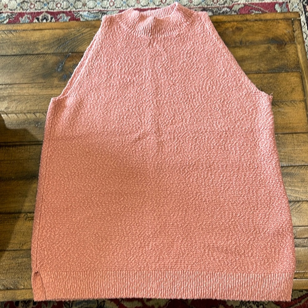 Gap Medium Tall sleeveless mock neck sweater.